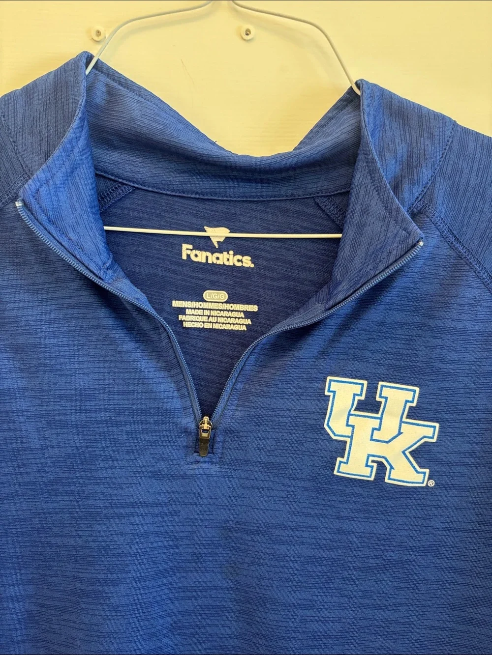 Fanatics Royal Blue University of Kentucky 1/4 Zip Pullover